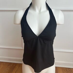 Liz Claiborne Women’s Black Halter Tankini Top Size 36 B/C